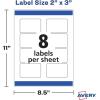 imageAvery Printable Blank Rectangle Labels 2quot x 3quot Glossy Crystal Clear 80 Customizable Labels 22822Pack of 1