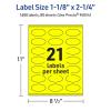 imageAvery Printable Oval Labels Sure Feed Technology 118quot x 214quot Neon Yellow Labels PrinttoTheEdge LaserInkjet Printable 210 Total Great for Soaps and Candles1 680 labels
