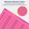 imageAvery Printable Rectangle Labels Sure Feed Technology 12quot x 134quot Bright Pink Labels PrinttoTheEdge LaserInkjet Printable 600 Total Great for Jars and More4 800 labels