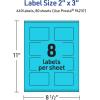 imageAvery Printable Rectangle Labels Sure Feed Technology 2quot x 3quot Bright Blue Labels PrinttoTheEdge LaserInkjet Printable 80 Total Great for Mailing and Candles640 labels