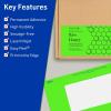 imageAvery Printable Rectangle Labels Sure Feed Technology 3quot x 5quot Neon Green Labels PrinttoTheEdge LaserInkjet Printable 30 Total Great for Shipping and Packaging120 labels