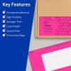 imageAvery Printable Rectangle Labels Sure Feed Technology 4quot x 6quot Neon Magenta Labels PrinttoTheEdge LaserInkjet Printable 20 Total Great for Shipping and Packaging160 labels