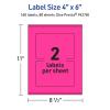 imageAvery Printable Rectangle Labels Sure Feed Technology 4quot x 6quot Neon Magenta Labels PrinttoTheEdge LaserInkjet Printable 20 Total Great for Shipping and Packaging160 labels