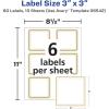 imageAvery Printable Round Labels 2quot Diameter Matte White with Metallic Gold Borders Permanent Adhesive 120 Blank Labels Great for Weddings Showers Holidays and More 22876WhiteGold