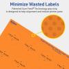 imageAvery Printable Round Labels Sure Feed Technology 112quot Diameter Bright Orange Labels PrinttoTheEdge LaserInkjet Printable 200 Total Great for Stickers and Candles400 labels