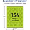 imageAvery Printable Round Labels Sure Feed Technology 12quot Diameter Bright Green Labels PrinttoTheEdge LaserInkjet 1540 Total Great for Price Stickers and Mailing Seals12 320 labels