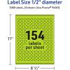 imageAvery Printable Round Labels Sure Feed Technology 12quot Diameter Bright Green Labels PrinttoTheEdge LaserInkjet 1540 Total Great for Price Stickers and Mailing Seals3 080 labels