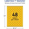imageAvery Printable Round Labels Sure Feed Technology 1quot Diameter Bright Yellow Labels PrinttoTheEdge LaserInkjet 480 Total Great for Price Stickers and Mailing Seals960 labels