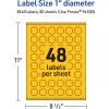 imageAvery Printable Round Labels Sure Feed Technology 1quot Diameter Bright Yellow Labels PrinttoTheEdge LaserInkjet 480 Total Great for Price Stickers and Mailing Seals3 840 labels