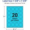 imageAvery Printable Square Scalloped Labels Sure Feed Technology 158quot x 158quot Bright Blue Labels PrinttoTheEdge LaserInkjet Printable 200 Total Great for Cosmetics and Jars200 labels