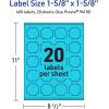 imageAvery Printable Square Scalloped Labels Sure Feed Technology 158quot x 158quot Bright Blue Labels PrinttoTheEdge LaserInkjet Printable 200 Total Great for Cosmetics and Jars400 labels