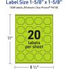 imageAvery Printable Square Scalloped Labels Sure Feed Technology 158quot x 158quot Bright Green Labels PrinttoTheEdge LaserInkjet Printable 200 Total Great for Cosmetics and Jars1 600 labels