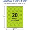 imageAvery Printable Square Scalloped Labels Sure Feed Technology 158quot x 158quot Bright Green Labels PrinttoTheEdge LaserInkjet Printable 200 Total Great for Cosmetics and Jars400 labels
