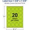 imageAvery Printable Square Scalloped Labels Sure Feed Technology 158quot x 158quot Bright Green Labels PrinttoTheEdge LaserInkjet Printable 200 Total Great for Cosmetics and Jars200 labels