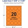 imageAvery Printable Square Scalloped Labels Sure Feed Technology 158quot x 158quot Bright Orange Labels PrinttoTheEdge LaserInkjet Printable 200 Total Great for Cosmetics and Jars800 labels