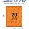 imageAvery Printable Square Scalloped Labels Sure Feed Technology 158quot x 158quot Bright Orange Labels PrinttoTheEdge LaserInkjet Printable 200 Total Great for Cosmetics and Jars200 labels