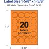 imageAvery Printable Square Scalloped Labels Sure Feed Technology 158quot x 158quot Bright Orange Labels PrinttoTheEdge LaserInkjet Printable 200 Total Great for Cosmetics and Jars400 labels