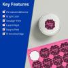 imageAvery Printable Square Scalloped Labels Sure Feed Technology 158quot x 158quot Bright Pink Labels PrinttoTheEdge LaserInkjet Printable 200 Total Great for Cosmetics and Jars1 600 labels