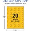 imageAvery Printable Square Scalloped Labels Sure Feed Technology 158quot x 158quot Bright Yellow Labels PrinttoTheEdge LaserInkjet Printable 200 Total Great for Cosmetics and Jars400 labels