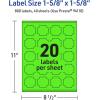 imageAvery Printable Square Scalloped Labels Sure Feed Technology 158quot x 158quot Neon Green Labels PrinttoTheEdge LaserInkjet Printable 200 Total Great for Cosmetics and Jars800 labels