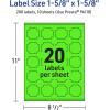 imageAvery Printable Square Scalloped Labels Sure Feed Technology 158quot x 158quot Neon Green Labels PrinttoTheEdge LaserInkjet Printable 200 Total Great for Cosmetics and Jars200 labels