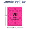 imageAvery Printable Square Scalloped Labels Sure Feed Technology 158quot x 158quot Neon Magenta Labels PrinttoTheEdge LaserInkjet Printable 200 Total Great for Cosmetics and Jars200 labels