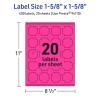 imageAvery Printable Square Scalloped Labels Sure Feed Technology 158quot x 158quot Neon Magenta Labels PrinttoTheEdge LaserInkjet Printable 200 Total Great for Cosmetics and Jars400 labels