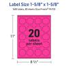 imageAvery Printable Square Scalloped Labels Sure Feed Technology 158quot x 158quot Neon Magenta Labels PrinttoTheEdge LaserInkjet Printable 200 Total Great for Cosmetics and Jars1 600 labels