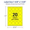 imageAvery Printable Square Scalloped Labels Sure Feed Technology 158quot x 158quot Neon Yellow Labels PrinttoTheEdge LaserInkjet Printable 400 Total Great for Cosmetics and Jars400 labels