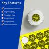 imageAvery Printable Square Scalloped Labels Sure Feed Technology 158quot x 158quot Neon Yellow Labels PrinttoTheEdge LaserInkjet Printable 400 Total Great for Cosmetics and Jars1 600 labels