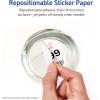 imageAvery Printable Sticker Paper 85quot x 11quot Matte White Repositionable Adhesive LaserInkjet Compatible 90 FullSize Label Sheets Great for Product Labels Cute Stickers and More 6Pack of 3383