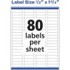 imageAvery Rectangle Labels Sure Feed Technology 05quot x 175quot 400 Glossy White Labels 364452 000 labels