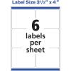 imageAvery Rectangle Labels Sure Feed Technology 313quot x 4quot 30 Glossy White Labels 3647030 labels