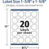 imageAvery TrueBlock Matte White Square Scalloped Labels with Sure Feed 158quot x 158quot 200 Matte White Labels PrinttoTheEdge LaserInkjet Printable Labels Great for Packaging and Product Labels200 labels