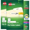 imageAvery File Folder Labels with TrueBlock Technology Permanent Adhesive 23quot x 3716quot LaserInkjet 750 Labels 08366Pack of 2