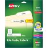 imageAvery File Folder Labels with TrueBlock Technology Permanent Adhesive 23quot x 3716quot LaserInkjet 750 Labels 08366Pack of 5  3750 Count Total
