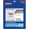imageAvery Glossy Clear Round Labels Sure Feed Technology 05quot Diameter 1540 Glossy Clear Labels PrinttoTheEdge LaserInkjet Printable1 540 labels