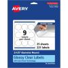 imageAvery Glossy Clear Round Labels Sure Feed Technology 25quot Diameter 90 Glossy Clear Labels PrinttoTheEdge LaserInkjet Printable225 labels