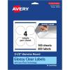 imageAvery Glossy Clear Round Labels Sure Feed Technology 35quot Diameter 40 Glossy Clear Labels PrinttoTheEdge LaserInkjet Printable400 labels