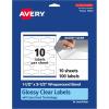 imageAvery Glossy Clear Wraparound Band Labels Sure Feed Technology 15quot x 35quot Cigar Band Labels 100 Total PrinttoTheEdge LaserInkjet Printable100 labels