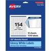 imageAvery Glossy White Round Labels Sure Feed Technology 12quot Diameter 1540 Glossy White Labels PrinttoTheEdge Permanent Adhesive LaserInkjet Printable1 540 labels