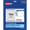 imageAvery Glossy White Round Labels Sure Feed Technology 12quot Diameter 1540 Glossy White Labels PrinttoTheEdge Permanent Adhesive LaserInkjet Printable3 850 labels