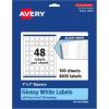imageAvery Glossy White Square Labels Sure Feed Technology 1quot x 1quot 480 Glossy White Labels PrinttoTheEdge Permanent Adhesive LaserInkjet Printable4 800 labels