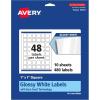 imageAvery Glossy White Square Labels Sure Feed Technology 1quot x 1quot 480 Glossy White Labels PrinttoTheEdge Permanent Adhesive LaserInkjet Printable480 labels