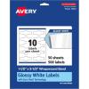 imageAvery Glossy White Wraparound Band Labels Sure Feed Technology 15quot x 35quot Cigar Band Labels 100 Total PrinttoTheEdge Permanent Adhesive LaserInkjet Printable500 labels
