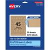 imageAvery Kraft Brown Barbell Labels Sure Feed Technology 05quot x 25quot 675 Kraft Brown Labels LaserInkjet Printable2 250 labels