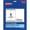 imageAvery Matte White Rectangle Labels Sure Feed Technology 313quot x 4quot 150 Matte White Printable Labels1 500 Labels