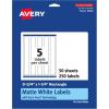 imageAvery Matte White Rectangle Labels Sure Feed Technology 975quot x 125quot 125 Matte White Printable Labels250 Labels