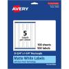 imageAvery Matte White Rectangle Labels Sure Feed Technology 975quot x 125quot 125 Matte White Printable Labels500 Labels