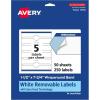imageAvery Matte White Removable Wraparound Band Labels Sure Feed Technology 15quot x 775quot PrinttoTheEdge Cigar Band Labels 75 Total LaserInkjet Printable250 labels